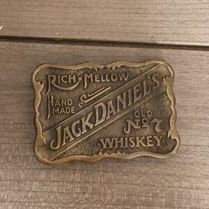 Jack Daniels Solid Brass Belt Buckle Rich Mellow Old No.7 #24632
